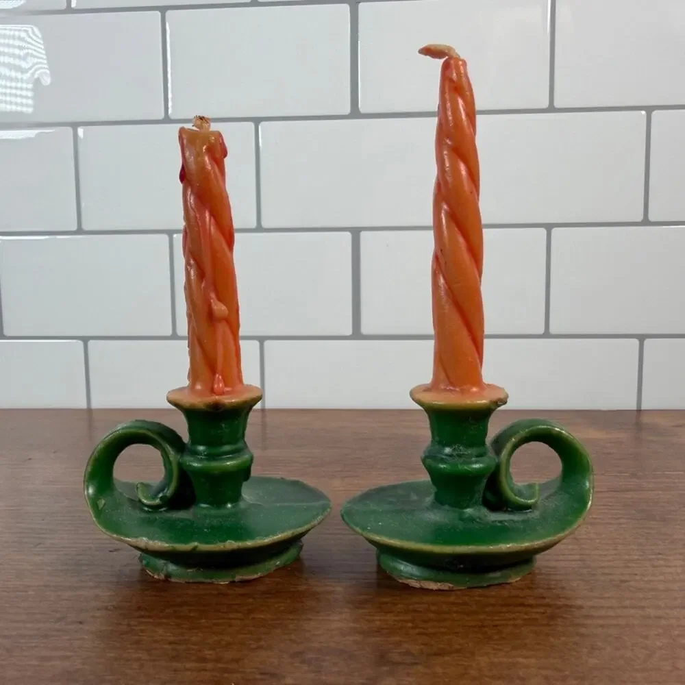 Vintage 1950s Gurley Christmas Candles Set of 2